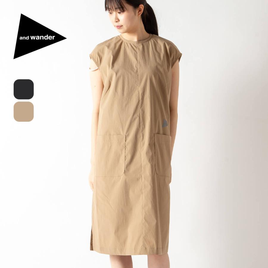 and wander アンドワンダー UV Cut ストレッチドレス　ワンピース and wander（アンドワンダー） UVカットストレッチSSドレス 5746183071