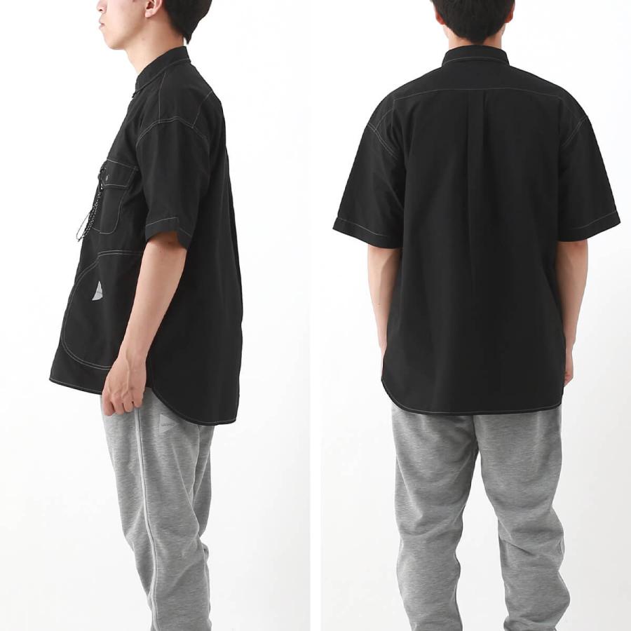 and wander（アンドワンダー） C/NリップSSシャツ : OutdoorStyle