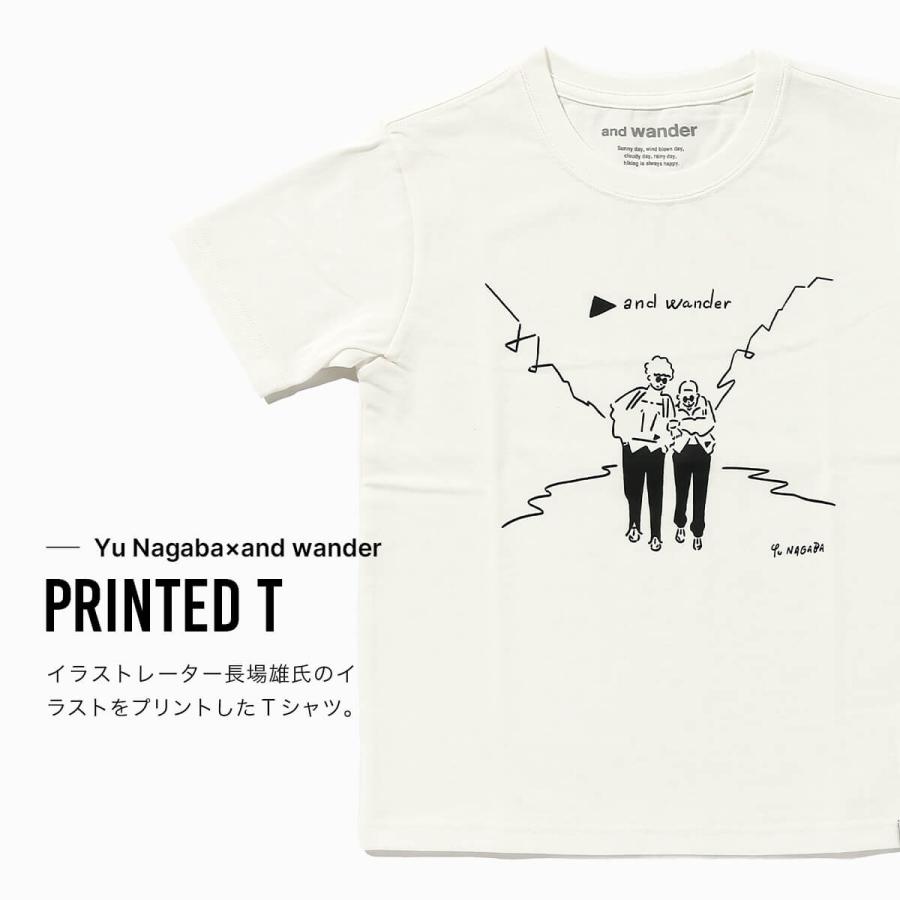 Yu Nagaba×and wander 長場雄×アンドワンダー プリンテッドT【キッズ
