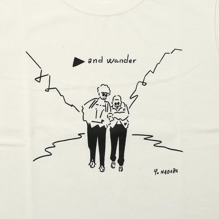 Yu Nagaba×and wander 長場雄×アンドワンダー プリンテッドT【キッズ
