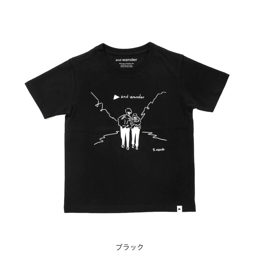 Yu Nagaba×and wander 長場雄×アンドワンダー プリンテッドT【キッズ