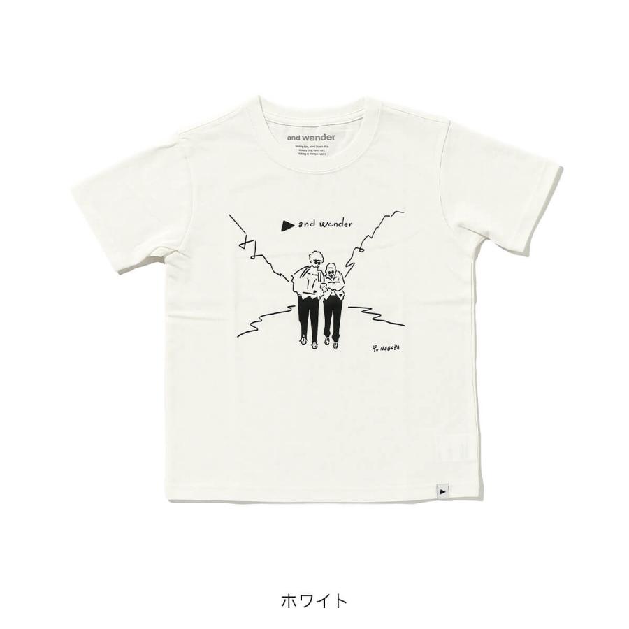 Yu Nagaba×and wander 長場雄×アンドワンダー プリンテッドT【キッズ