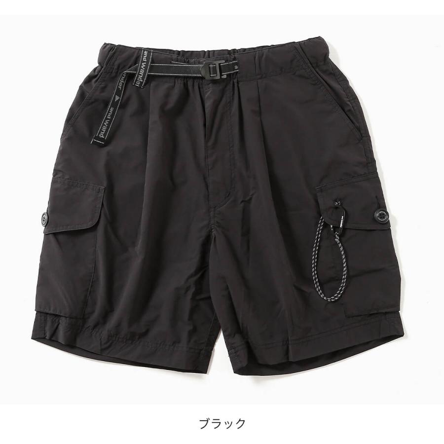 and wander（アンドワンダー） オーバーサイズカーゴショートパンツ