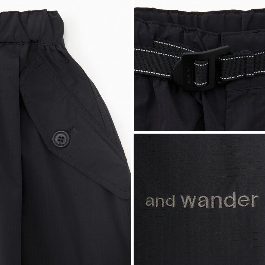 and wander（アンドワンダー） オーバーサイズカーゴスカート
