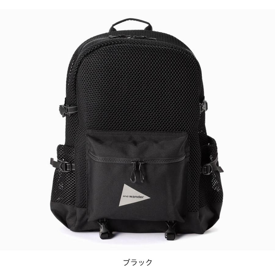 and wander メッシュバックパック ブラック and wander（アンドワンダー） 3Dメッシュバックパック 5745985227 3D