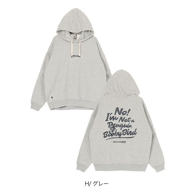 CHUMS - チャムス　レディース　M　HWYC　プルオーバーパーカー　スウェット　ブラック CHUMS チャムス パーカー プルオーバー 袖ロゴ プルパーカー