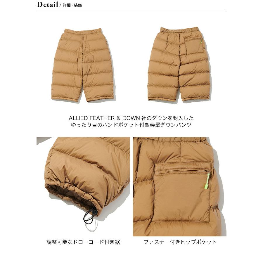 CALM AND RIDE カームアンドライド ナイスアンドコージーダウンパンツ 5cm AND CALM RIDE カームアンドライド ナイスアンドコージーダウンパンツ ヒップ 股上 股下 ワタリ 裾幅 DOWN