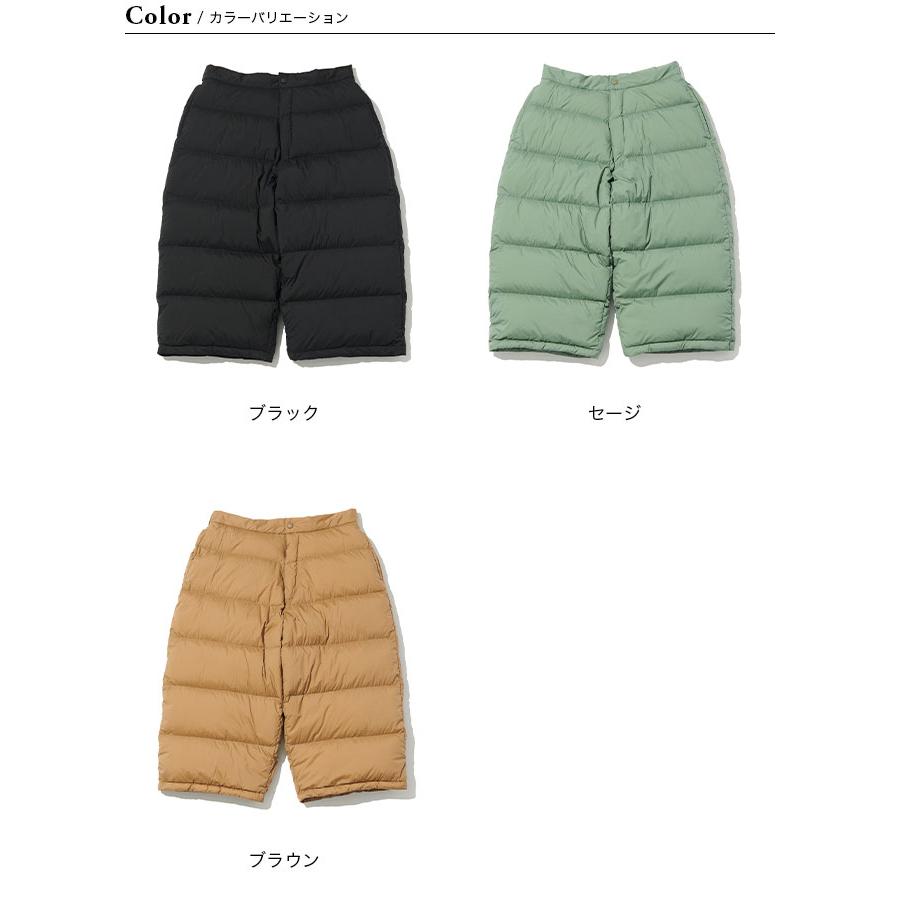 CALM AND RIDE カームアンドライド ナイスアンドコージーダウンパンツ 5cm AND CALM RIDE カームアンドライド ナイスアンドコージーダウンパンツ ヒップ 股上 股下 ワタリ 裾幅 DOWN