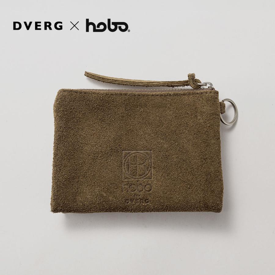Hobo収納ポーチ小銭入れ（小号） DVERG × hobo ドベルグ×ホーボー ZIP CASE WATERPROOF COW SUEDE for