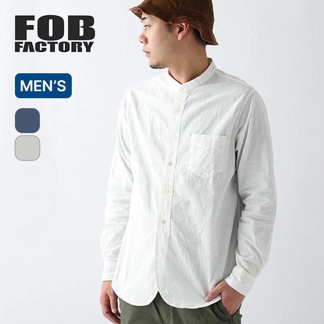 FOB FACTORY エフオービーファクトリー バンドカラーシャツ FOB FACTORY（エフオービーファクトリー） バンドカラーシャツ メンズ