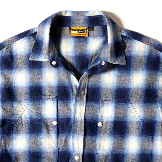 GRIP SWANY グリップスワニー ブラッシュドチェックシャツ GSMSH-071 GRIP SWANY（グリップスワニー） ブラッシュドチェックシャツ GSMSH