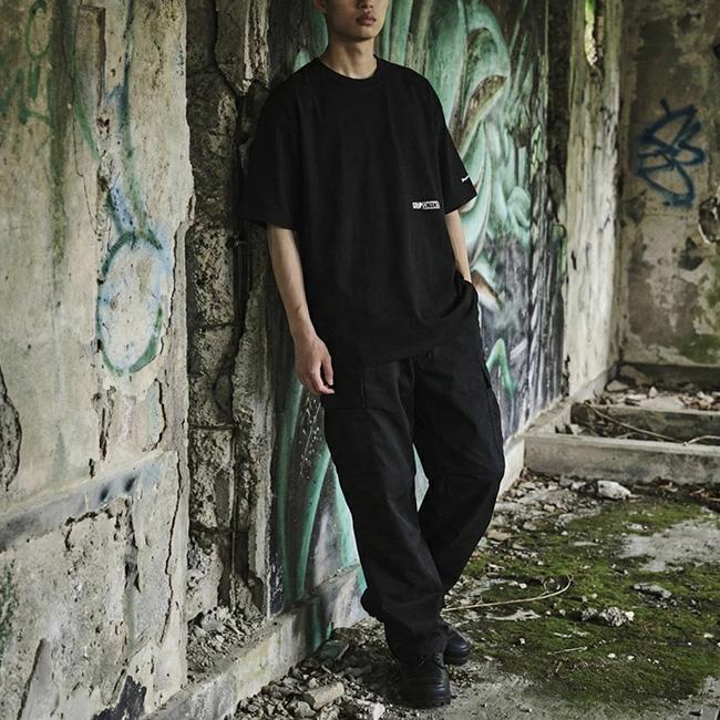 GRIP SWANY（グリップスワニー） ワイドボックスロゴTEE GSMCT-201