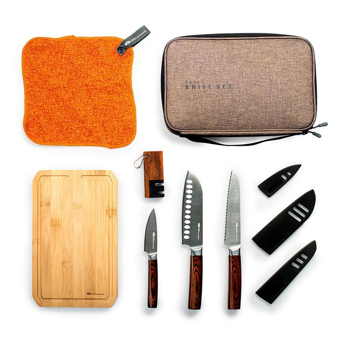 GSI ジーエスアイ ラカウ ナイフセット 11872066000000 果物ナイフ パン切ナイフ SANTOKUシェフナイフ シャープナー