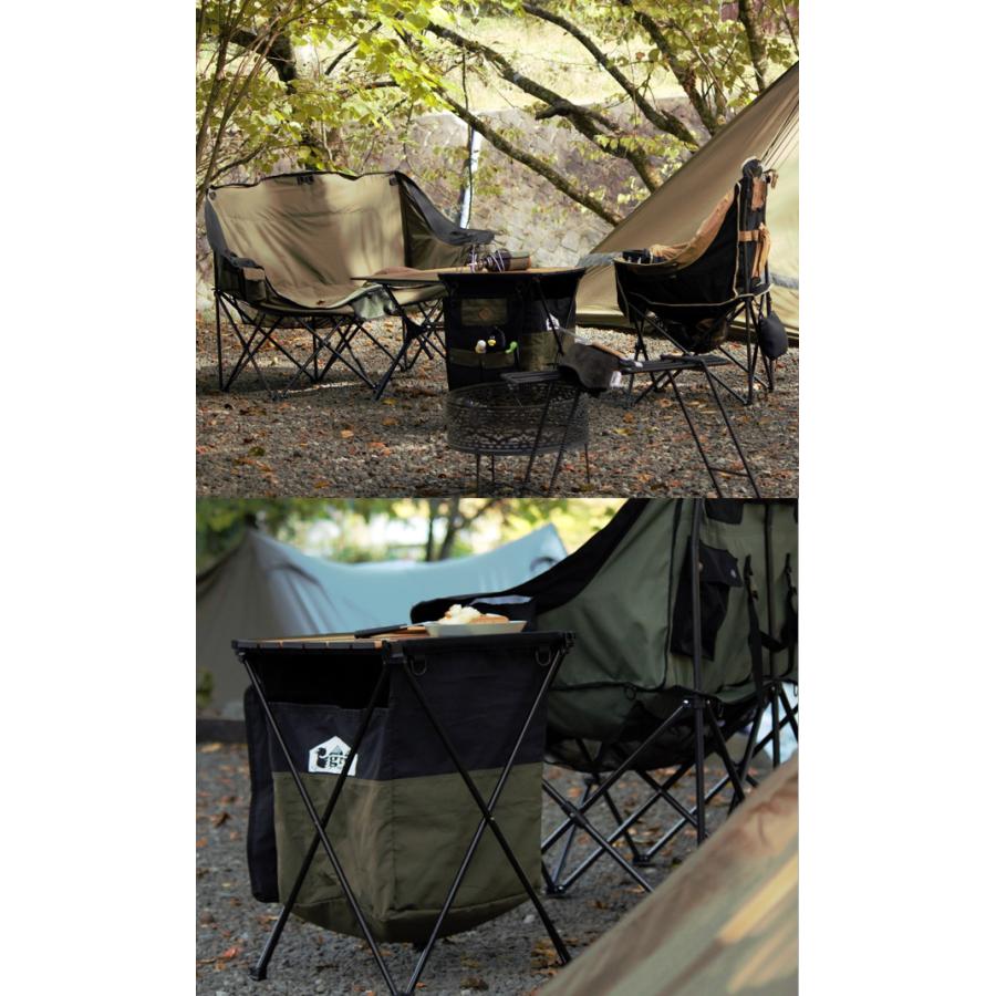 grn outdoor アウトドア用サイドテーブル オリーブ色 【公式通販】