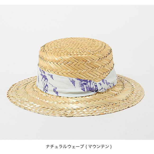 未使用45Rインディゴ花模様ハット halo commodity（ハロコモディティー） ハット 雷鳥 Hat ユニセックス