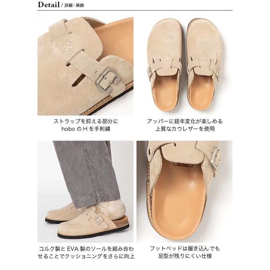 hobo（ホーボー） スリップオンクロッグサンダル カウスエード