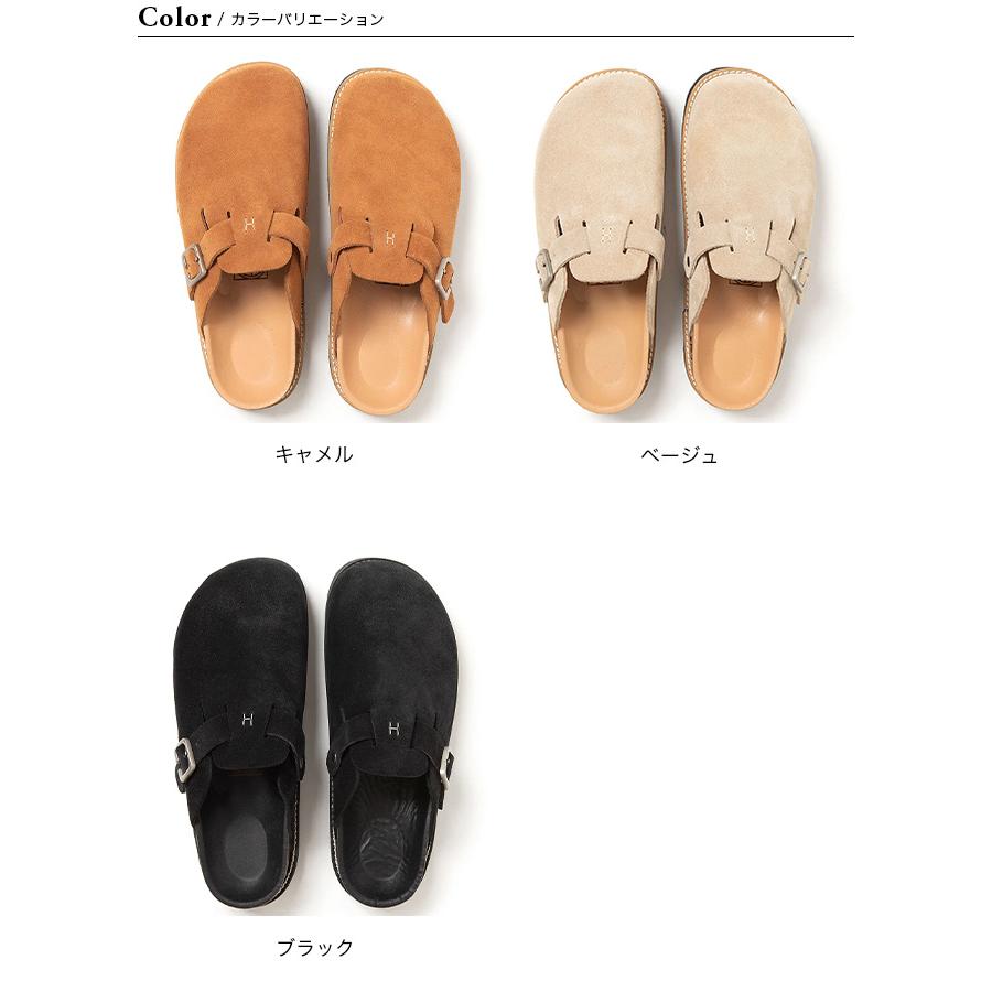 hobo（ホーボー） スリップオンクロッグサンダル カウスエード