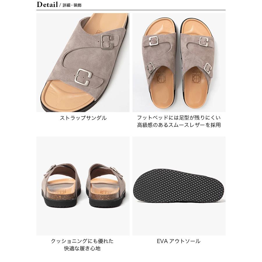hobo ホーボー カウレザー フルスライドサンダル メンズ HB