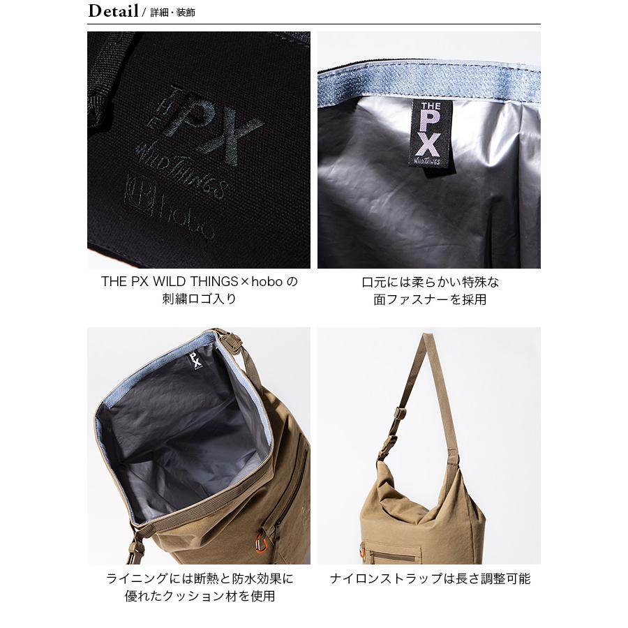 THE PX WILD THINGS×hobo ザ ピーエックスワイルドシングス×ホーボー プレイソフトクーラーロールトップバッグ コットンキャンバス ヴィンテージウォッシュ｜sundaymountain｜07