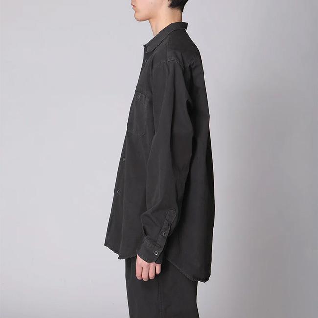 hobo ホーボー L/Sシャツコットンウェザークロス オーバーダイド