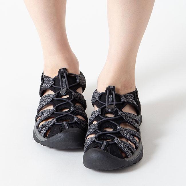 KEEN ウィメンズスポーツサンダル ブラック/グレー新品 KEEN（キーン） ウィスパー【ウィメンズ】 ウィスパー WHISPER