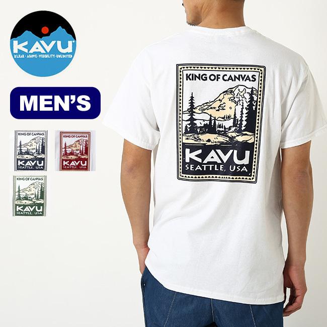 送料無料限定セール中 Kavu カブー スタンプtee メンズ Tシャツ 半袖 キャンプ2 574円 トップス アウトドア