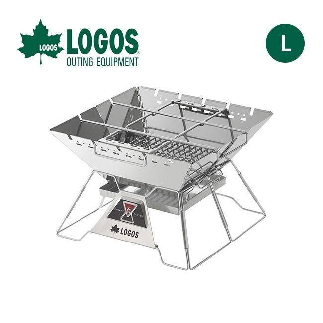 LOGOS PYRAMID TAKIBI 焚き火台 収納バッグ付きLsize LOGOS（ロゴス） LOGOS The ピラミッドTAKIBI L 81064162 グリル