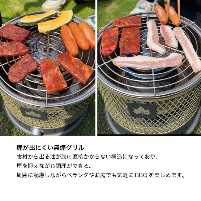 LOGOS ロゴス 無煙 メシ暖房グリル 81064122 炭 ストーブ 卓上 電池式 USB式 BBQ バーベキュー 2026 春夏