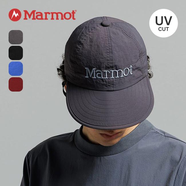 Marmot ロングビル キャップ ブラック 黒 Marmot/マーモット] 別注 ブランドロゴ ロングビルキャップ【追加