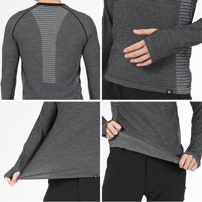 MILLET（ミレー） セール ワッフルウールクルー メンズ MIV01905 丸首