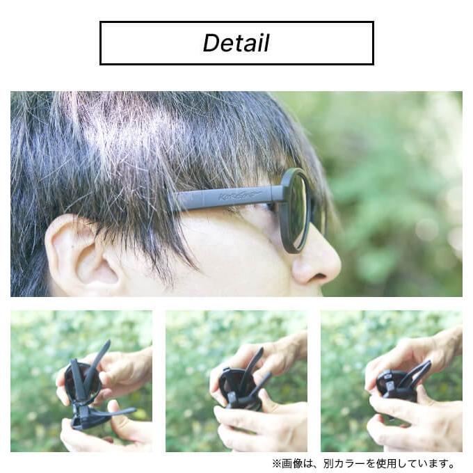 meganerock メガネロック 透明緑色 ラウンド型サングラス MEGANE ROCK