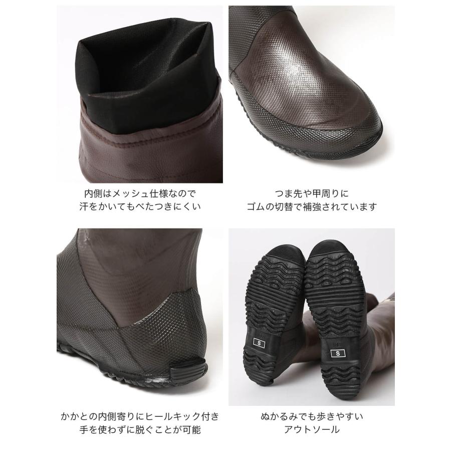 【予約販売】日本野鳥の会  バードウォッチング長靴  雨靴 レインブーツ 収納袋付き 完全防水  軽量 収納 折り畳み |  | 12