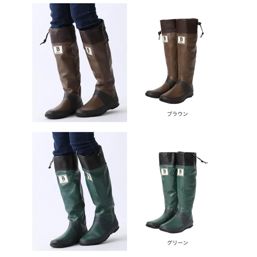 【予約販売】日本野鳥の会  バードウォッチング長靴  雨靴 レインブーツ 収納袋付き 完全防水  軽量 収納 折り畳み |  | 14