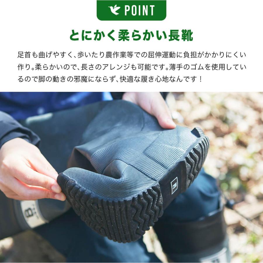 【予約販売】日本野鳥の会  バードウォッチング長靴  雨靴 レインブーツ 収納袋付き 完全防水  軽量 収納 折り畳み |  | 02