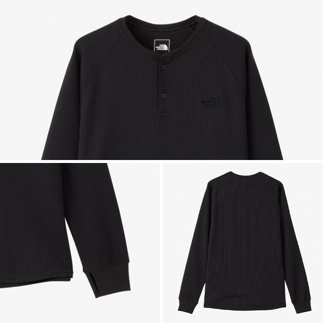 【極美品】NT62394 フリーランワッフルクルー Mサイズ ブラック ザ・ノース・フェイス THE NORTH FACE Tシャツ 長袖 メンズ フリーラン