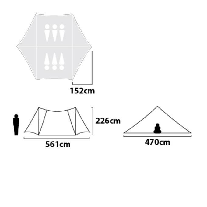 NEMO ニーモ ヘキサライト6P NM-HEX-6P-MB ツーポールシェルター 大型テント 6人用｜sundaymountain｜03