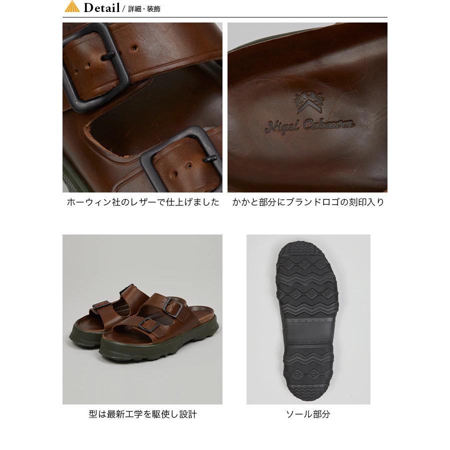 NIGEL CABOURN ナイジェルケーボン レザーサンダルピートラベル NIGEL CABOURN ナイジェルケーボン レザーサンダルピートラベル