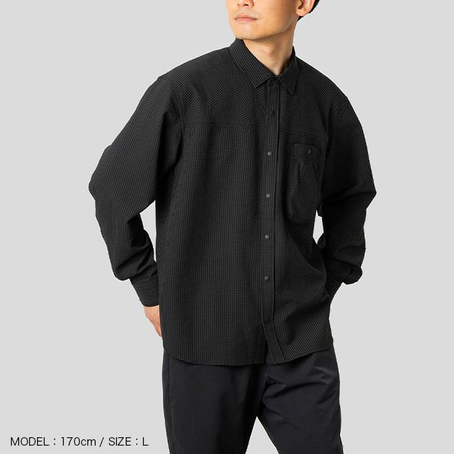 【Narifuriナリフリ】シアサッカーギンガムシャツ NF4054 Mサイズ narifuri（ナリフリ） シアサッカーギンガムシャツ NF4054 長袖シャツ