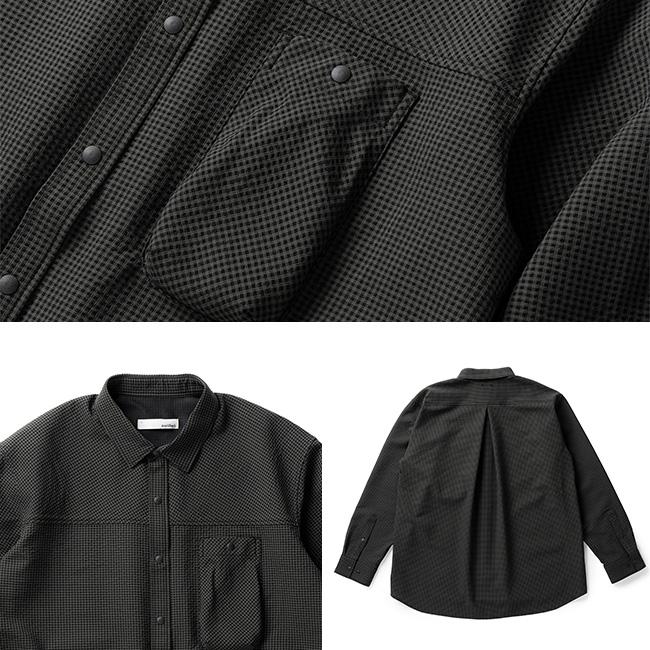 narifuri（ナリフリ） シアサッカーギンガムシャツ NF4054 長袖シャツ