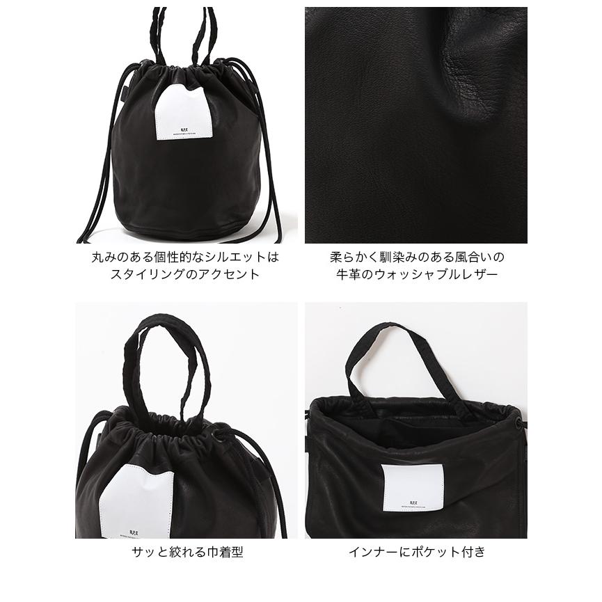 N P E NAPRON PATIENTS EFFECTS BAG カウレザーペイシェントバッグ S NPE02-0404S COW LEATHER  サブバッグ 巾着 牛革 2025 秋冬の画像