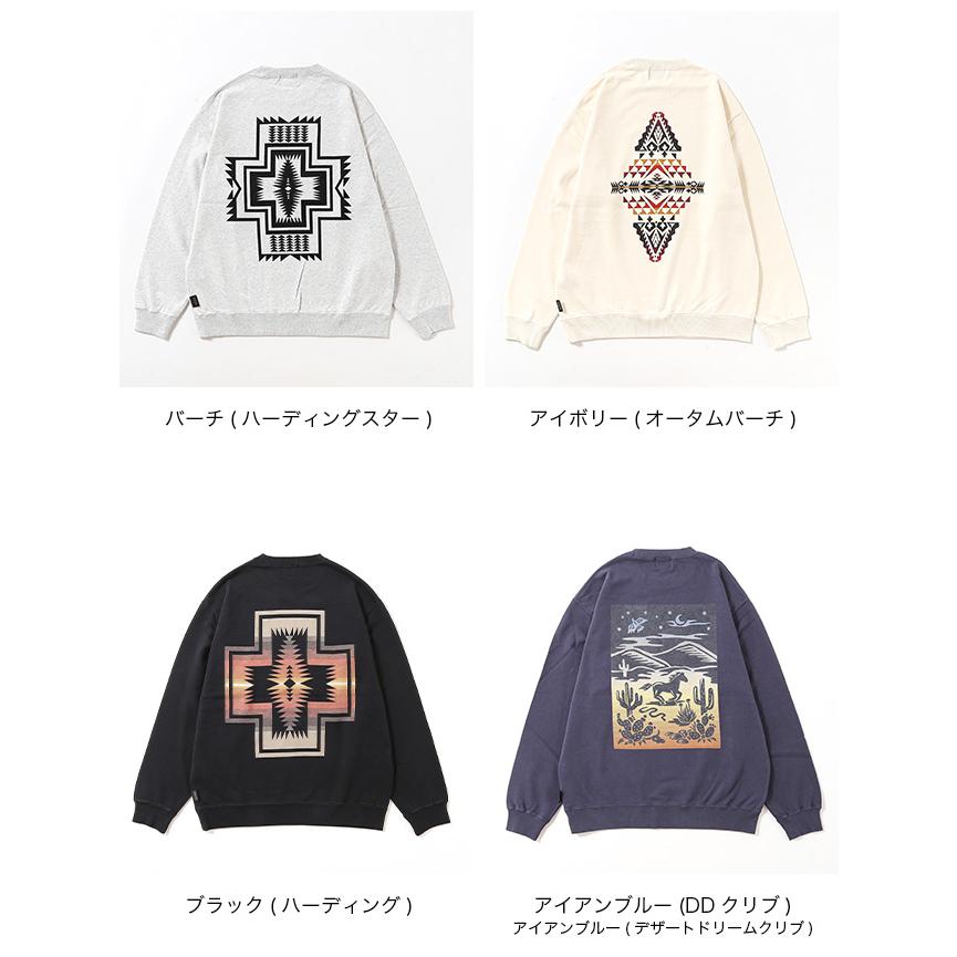 【Safari×PENDLETON/美品】 バックプリントスウェットガウン PENDLETON（ペンドルトン） トレーナー スウェット ロングスリーブ