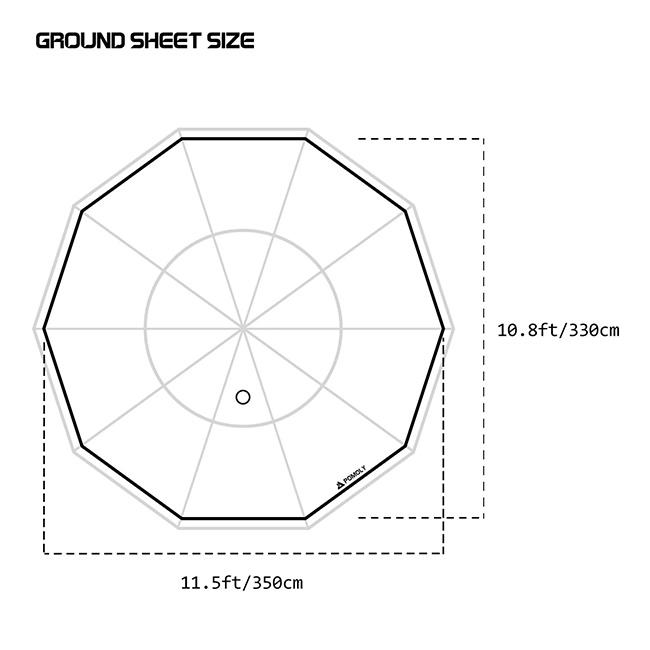 POMOLY ポモリー 難燃性グランドシート Circle 6用 pml_ou00026_no_00