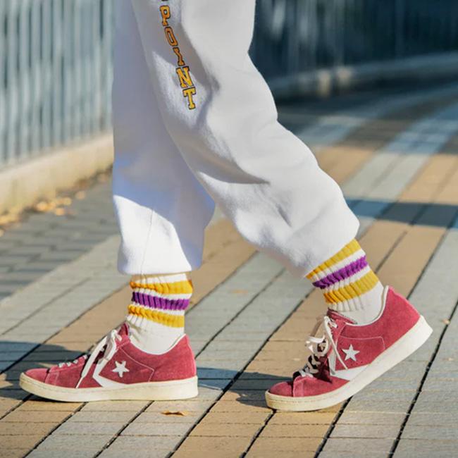 ROTOTO（ロトト） コースリブオールドスクールクルーソックス R1255