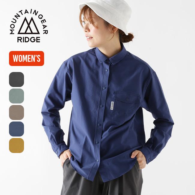 【Women's S ブルー系】 Ridge Mountain Gear ( リッジマウンテンギア ) ベーシック ロングスリーブシャツ ストライプ Basic Long Sleeve Shirt Stripe B RIDGE MOUNTAIN GEAR リッジマウンテンギア メリノベーシックロング