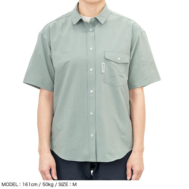 【Women's M グレー系】 Ridge Mountain Gear ( リッジマウンテンギア ) ベーシック ショートスリーブシャツ ストライプ Basic Short Sleeve Shirt Stripe RIDGE MOUNTAIN GEAR リッジマウンテンギア Basic Short Sleeve Shirt