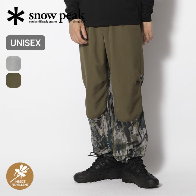 スノーピーク パンツ メッシュ 虫除け加工 snow peak（スノーピーク） プリンテッドインセクトシールドメッシュ