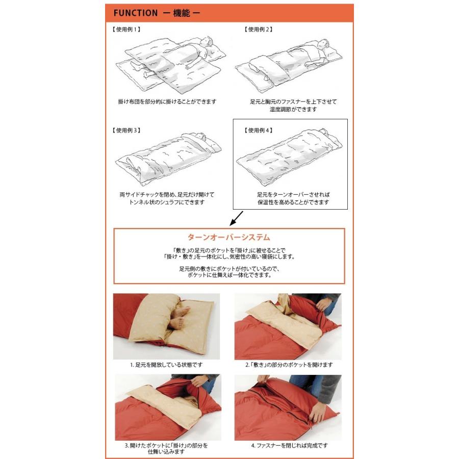 snow peak スノーピーク セパレートオフトンワイド 700  BDD-103 キャンプ 寝袋 封筒型シュラフ ふとん｜sundaymountain｜05