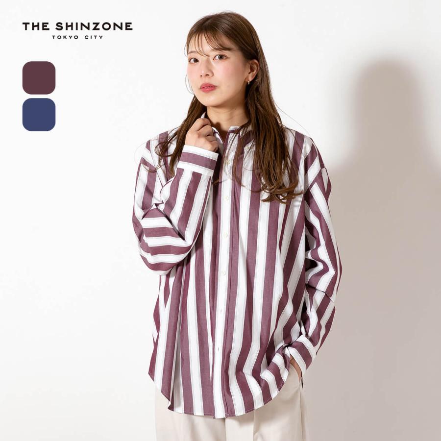 THE SHINZONE ザ シンゾーン ストライプダディシャツ 25SMSBL01 THE SHINZONE ザ シンゾーン ストライプダディシャツ 25SMSBL01
