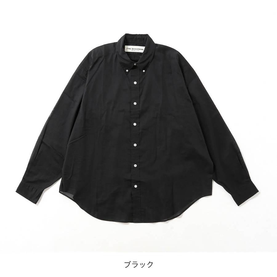 THE SHINZONE SHEER DADDY SHIRT P0 黒 THE SHINZONE（ザ シンゾーン） ザ シンゾーン シアーダディシャツ