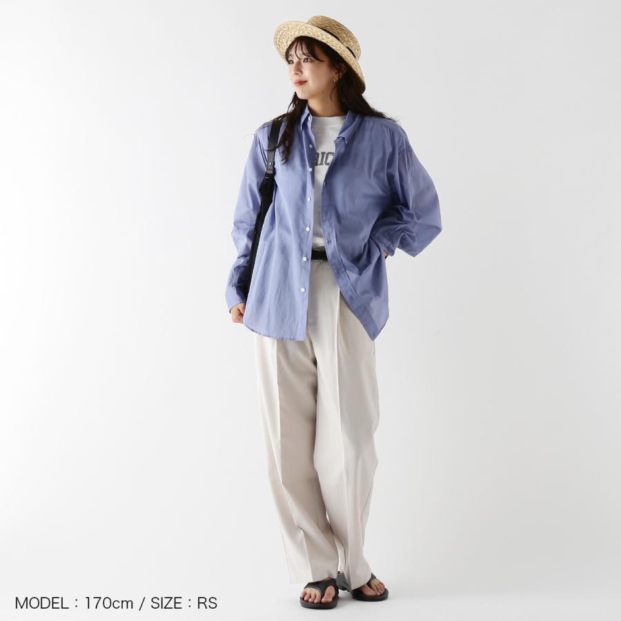 シンゾーン SHINZONE RSサイズ ブルー シアー ダディシャツ